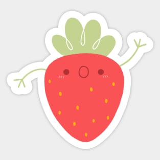 Surprised Strawberry Sticker